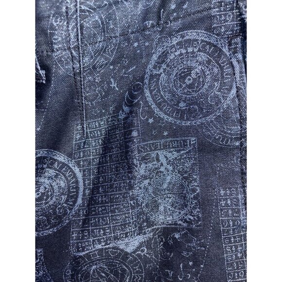 FUBU Jeans Dark Blue Denim All Over Print Y2K, Size 13/14, Casual Straight Leg - Picture 4 of 5